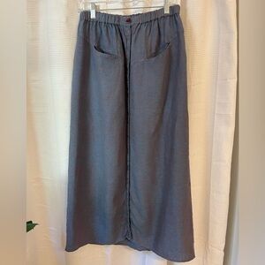 Flax blue medium linen skirt